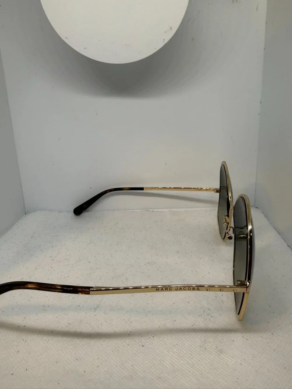 Marc Jacobs 621/S Gold Black Metal Sunglasses 62-13-145 KS6DX Dark Gray Lens